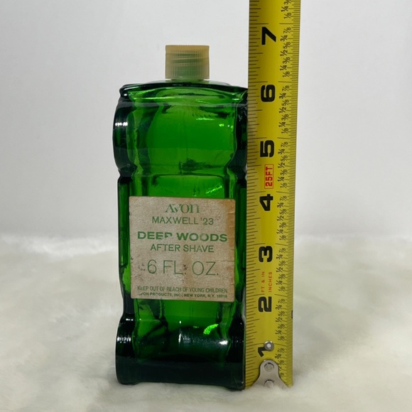 Avon Maxwell ’23 Deep Woods After Shave Green Glass Car Shaped Bottle Vintage - Picture 9 of 10